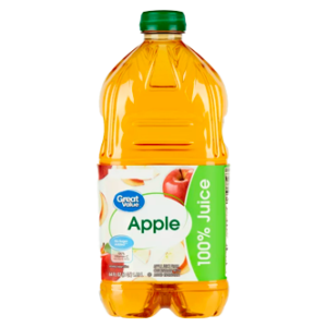 Great Value No Added Sweeteners 100% Apple Juice, 64 Fl. Oz.